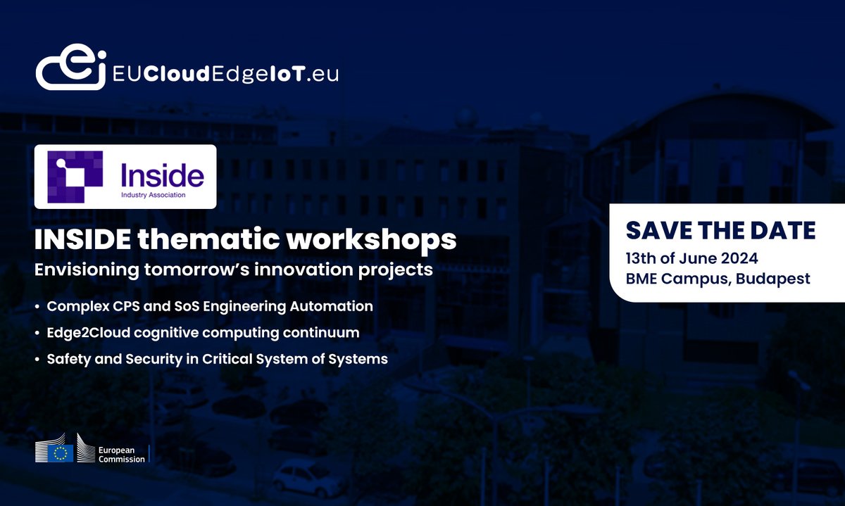 🙋‍♀️ Ready to shape the future of electronic components and systems innovation? 🌟
Join us at the INSIDE Thematic Workshops on June 13th in Budapest!
More details including registration information will follow soon: eucloudedgeiot.eu/event/inside-t…
#Electronics #SystemsEngineering #EUCEItf1…