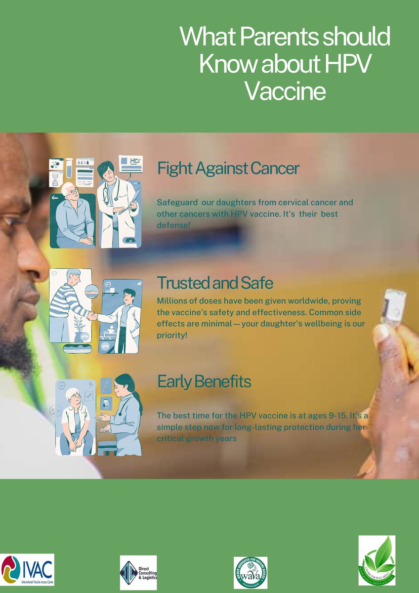 🛡️ Over a decade of research shows HPV vaccines are safe and save lives by preventing many cancers. Don’t wait, vaccinate your girls,  #HPVvaccines are available in Nigeria.  #HealthForAll #Vaccinegoodoh