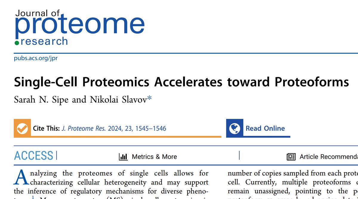 Mass spec is moving towards the detection of full length proteins in single cells. This progress is enabled by nanospray desorption electrospray ionization and single ion detection. Big picture & further prospects: pubs.acs.org/doi/10.1021/ac…