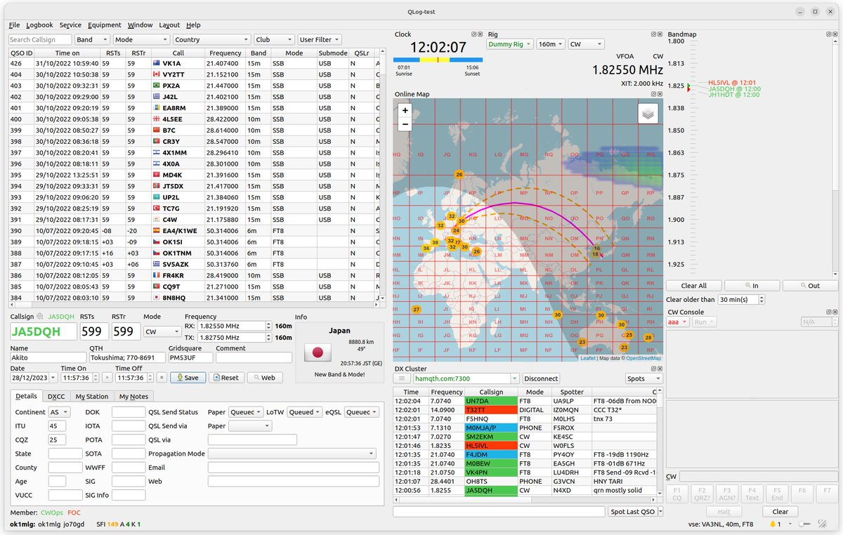 QLog v0.35.0:

- Added PSTRotator
- New Callbook Profile Image Widget
- Bandmap mode visualization
- Many other improvements and fixes

Changelog: github.com/foldynl/QLog/r…
WIKI: github.com/foldynl/QLog/w…

#hamradio #hamr #amateurradio #amateurfunk #funkamateur