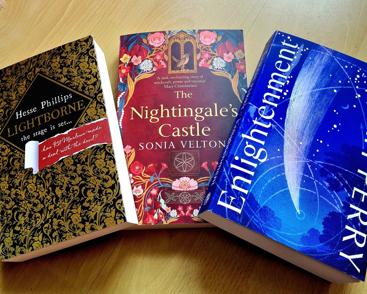 @Bibliotreasures @Laura__Coffey @Summersdale @panmacmillan @Soniavelton @CEMcKenzie1 @HessePhillips @rachelkhong @fionamcp @VikingBooksUK @TransworldBooks @AbacusBooks @TrickyLaRouge @HutchHeinemann Already read and loved  The Nightingale's Castle🥰, got Lightborne and Enlightenment and will get When We Were Silent and Real Americans soon.