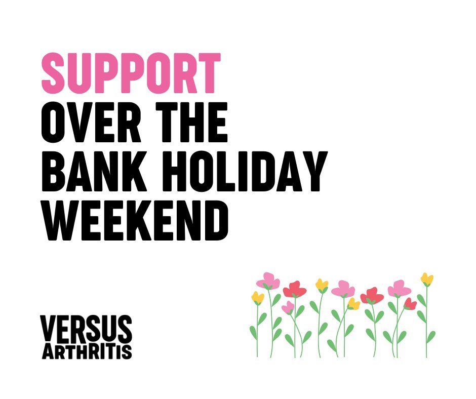 Let's hope for some sun for the first May Bank Holiday. A reminder that our helpline will be closed over weekend until Tuesday 7 May. We hope you won't need to, but remember that you can call NHS 111 or use their online service for support this weekend.💜