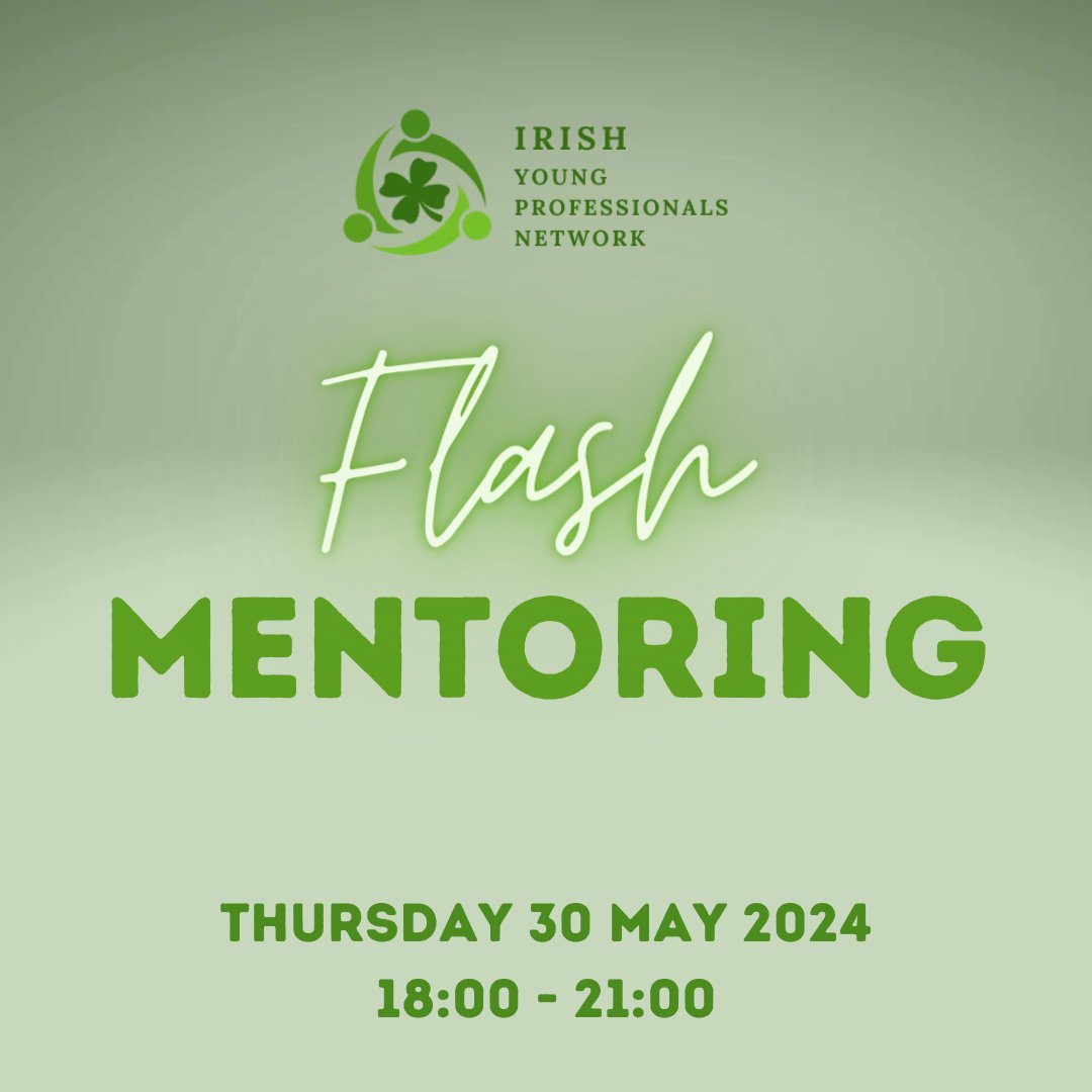 📢 Calling all young Irish professionals in Brussels! Join the IYPN at the Embassy for career advice on 30/05 for a pilot ‘Flash mentoring’ event⚡ Spaces for this event are limited. We especially encourage applications from underrepresented backgrounds. eventbrite.ie/e/iypn-flash-m…