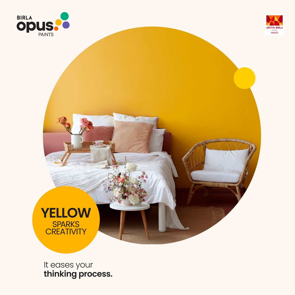 Looking for some inspiration? A splash of yellow is just what one needs! 💛

Yellow is associated with optimism, happiness, and mental stimulation. As one of our brand colours, yellow inspires us to serve you zeal.

#ShadesExplained #BirlaOpusIsHere #BirlaOpusPaints