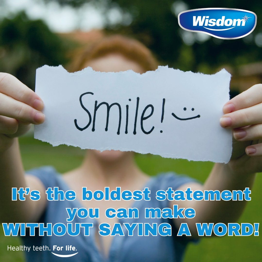 Happy Friday - and 3rd May!

Smile 😀  It's the boldest statement you can make WITHOUT SAYING A WORD!

#WisdomToothbrushes #Smile #Smile😊 #HappyFriday