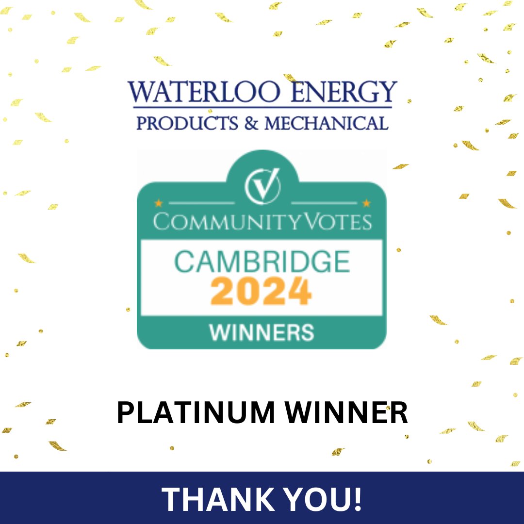 We are the Platinum winners in the CommunityVotes Cambridge 2024 for Best Heating And Cooling Services in Cambridge. We are thankful to all who voted for us. cambridge.communityvotes.com/2023/12/home-b… #waterlooenergy #Cambridge
