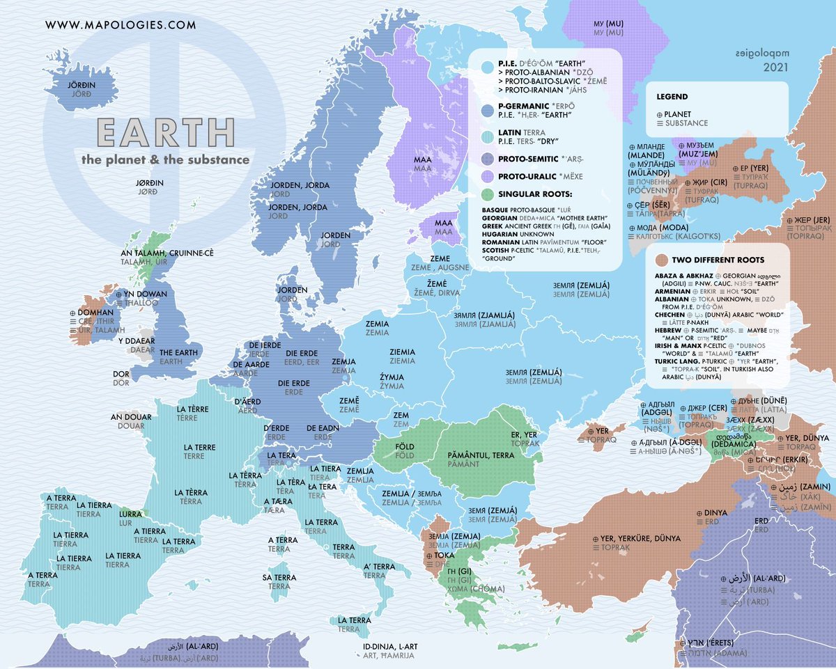 This is what our lovely planet is called across Europe. Source: buff.ly/3y0EnJI