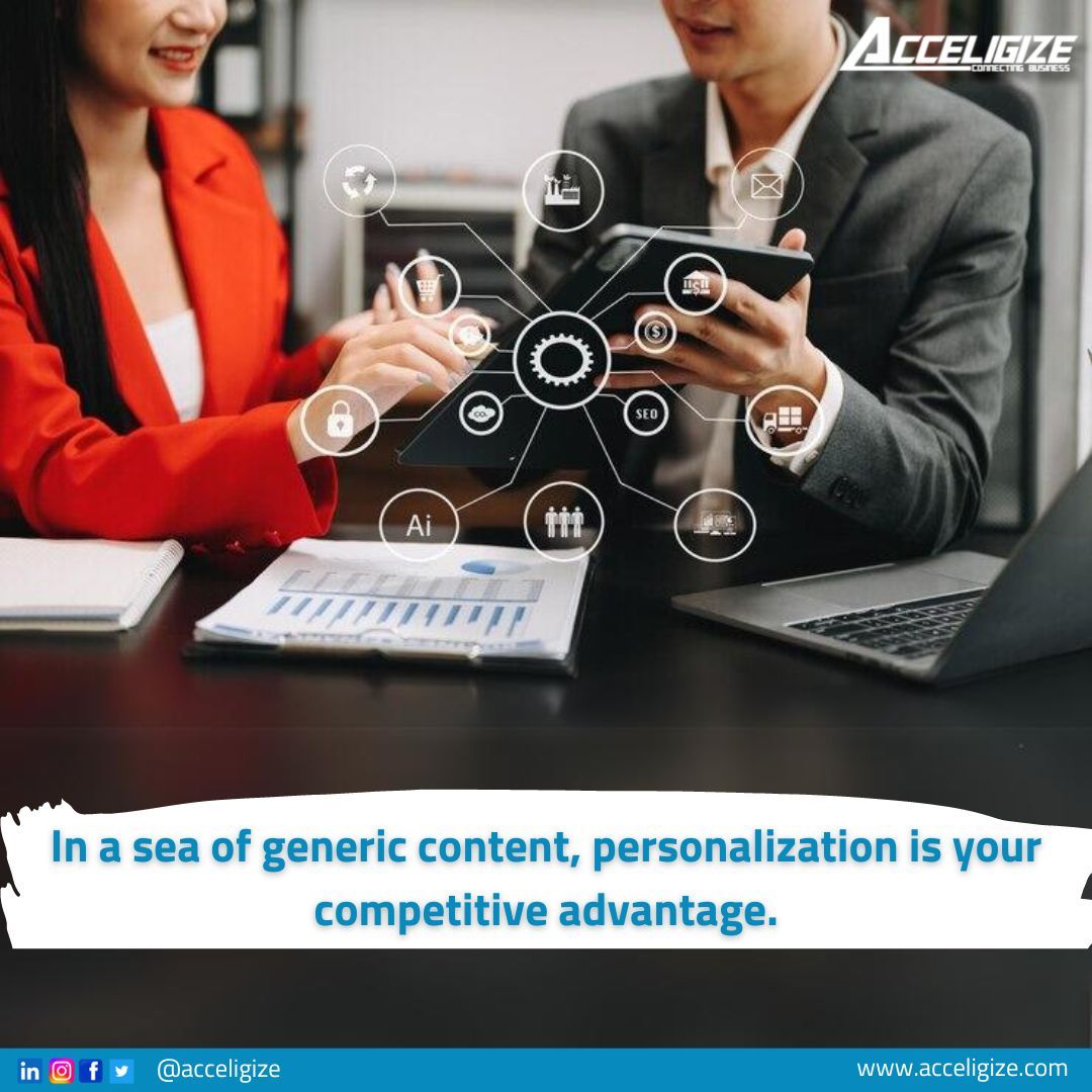 Personalization is not just a strategy; it's the foundation of meaningful connections. Tailored content speaks volumes about your commitment to understanding your audience.

#Acceligize #B2B #Business #B2B #ContentPersonalization #PersonalizedContent #Engagement