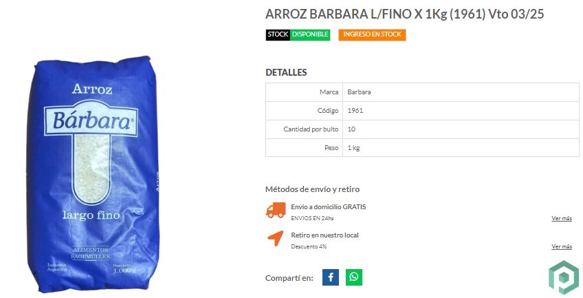 #OfertaSemanal #ArrozBarbaraLargoFino  $1.973,90 poulsen.com.ar/alimentos/arro…