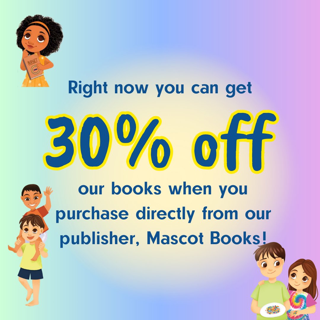 Get 30% at our publisher's website: bit.ly/3xqsj4b. Use the code FINANCIAL LITERACY. Come stock up your kids' bookshelves! #bookmarketing #childrensbooks #earlyreaders #kidlit #kidsbooks #kindle #picturebook #readyourworld #writingcommunity #parenting