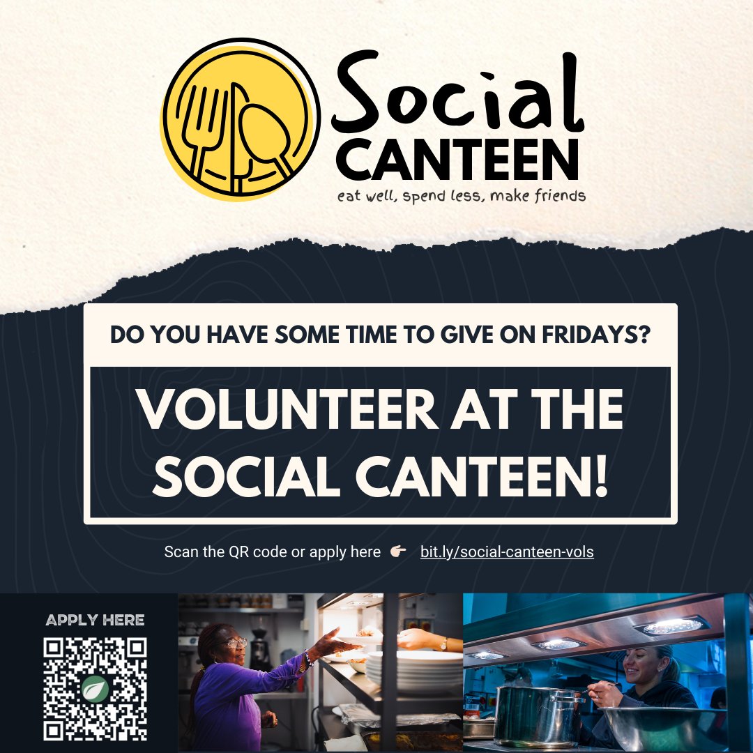 Volunteers Needed at Social Canteen! Do you have some time to spare on Fridays? Join us at @thegardenrooms.cafe and help make a difference in our community! Sign up here: 🔗 bit.ly/social-canteen… (Or Scan the QR Code) #Volunteer #SocialCanteen #BournemouthCommunity