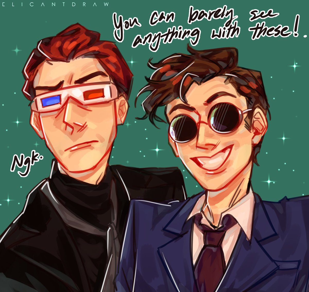 I don't see enough of them together so I'm doing it

#davidtennant #Tenthdoctor #GoodOmens