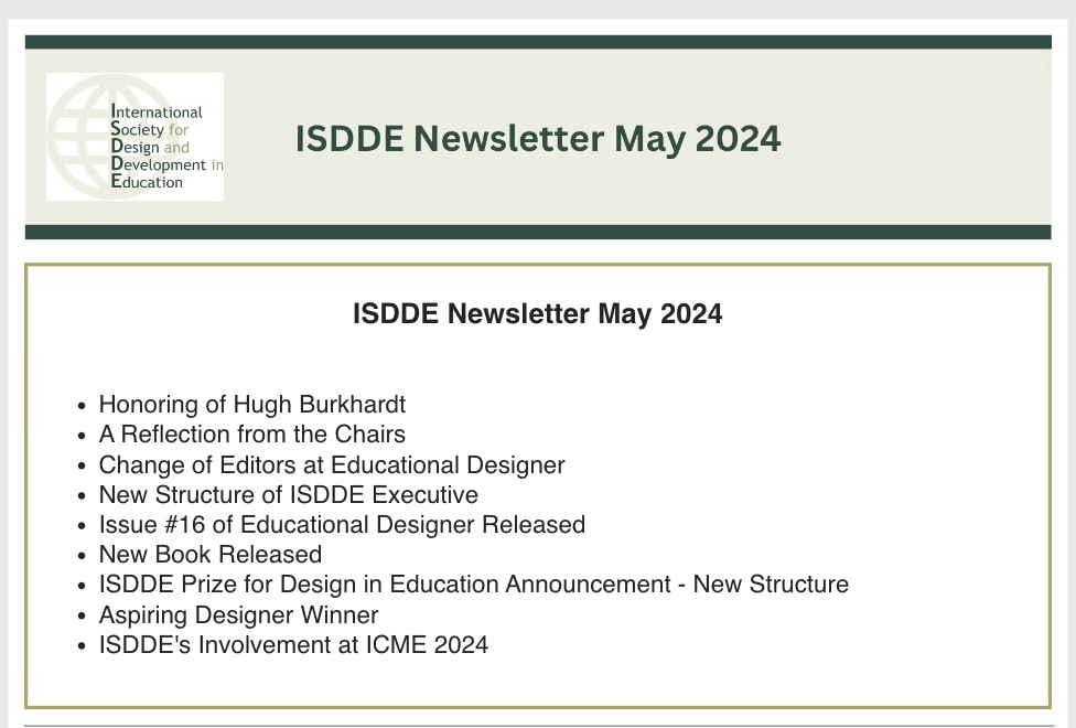 Our May 2024 Newsletter is out! Mail secretary@isdde.org to join our mailing list and receive your copy 📰🗞️
