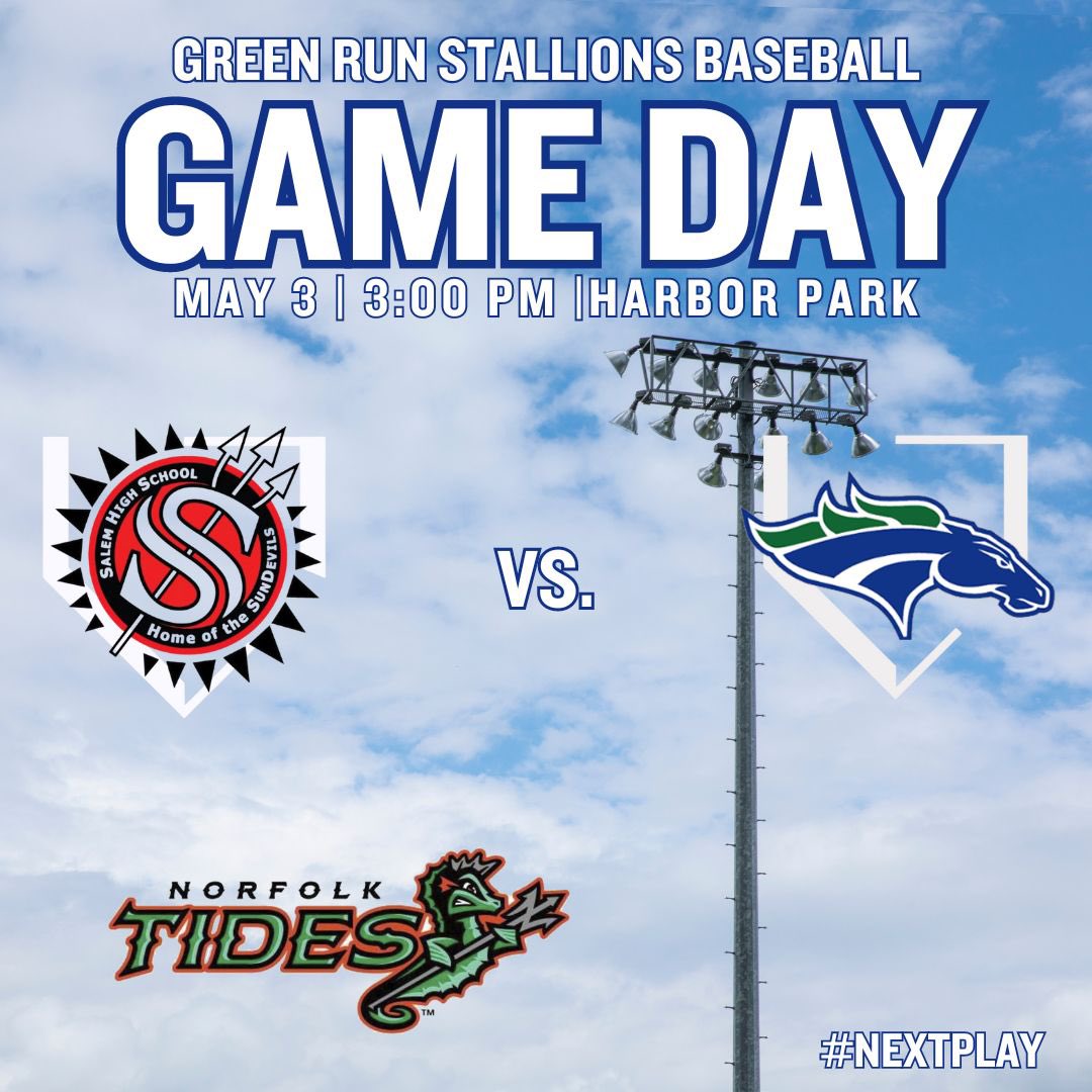 The Stallions hit the road today! Come out and support! No tickets needed to attend. Enter at home plate entrance. Doors open at 2:30. #baseball #nextplay #biggerthanbaseball 
🆚 Salem 
🕐 3PM