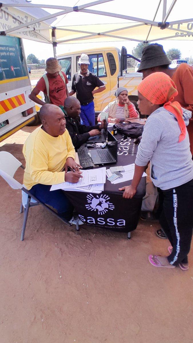 SASSA North West team is today at Ruth Segomotsi Mompati Municipality in Stella, rendering services to the community during Thuntsha Lerole Programme #SASSACARES @The_DSD @nda_rsa @GCISMedia @GovernmentZA