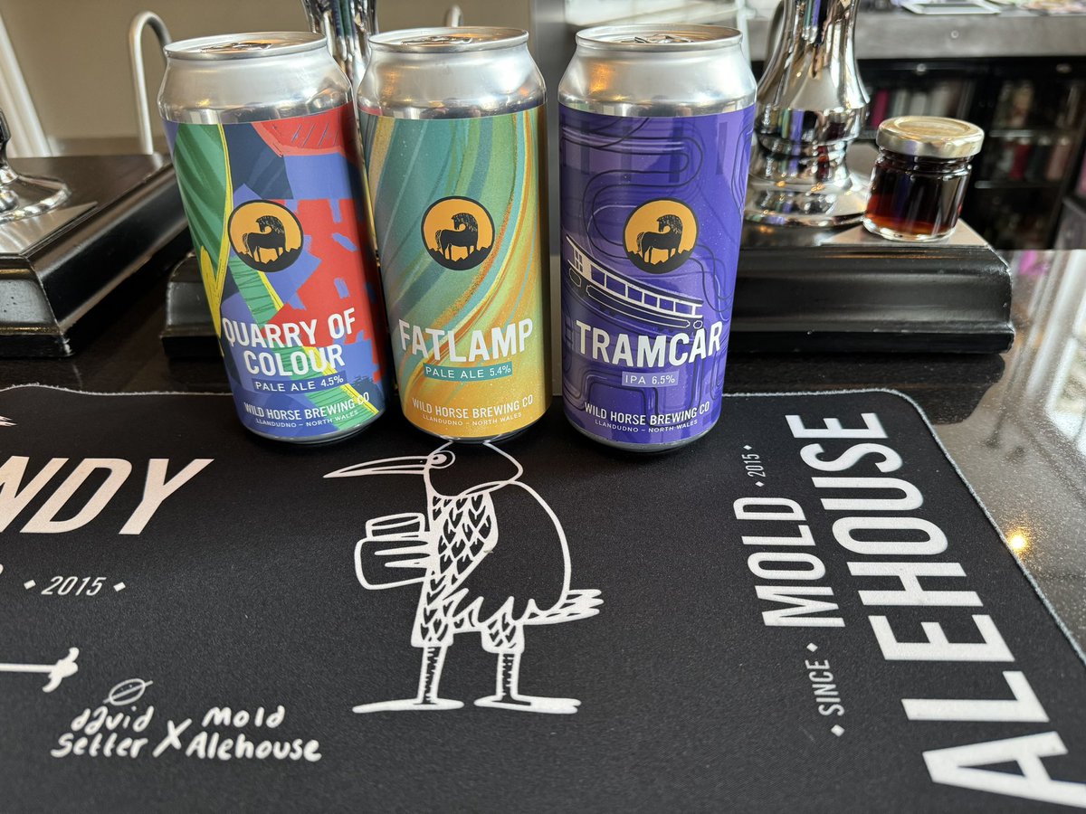 Fresh cans in from @wildhorsebeer - Quarry Of Colour 4.5% Pale Fatlamp 5.4% Pale Tram Car 6.5% IPA