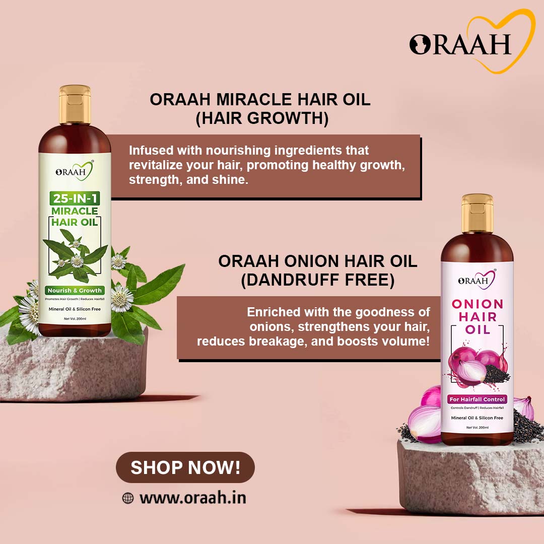 Revitalize your hair with Oraah Miracle and Onion Hair Oils! 🌟 Miracle Oil enhances strength and shine, while Onion Oil promotes growth and fights dandruff. 

Website: oraah.in/collections/be…

#Haircare #Oraahhairoil #ORAAH #Onionhairoil #Miraclehairoil #Healthyhair #ShinyHair