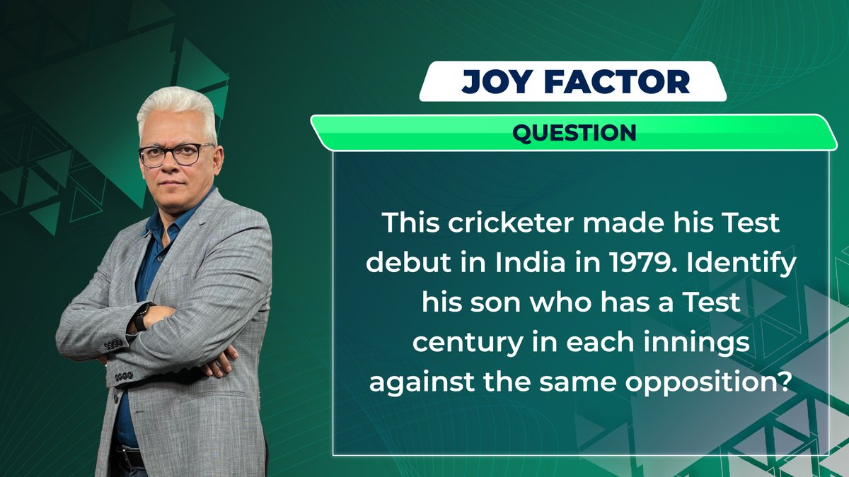 Today's #JoyFactor question is here. 

Comment your answer, using #CricbuzzLive