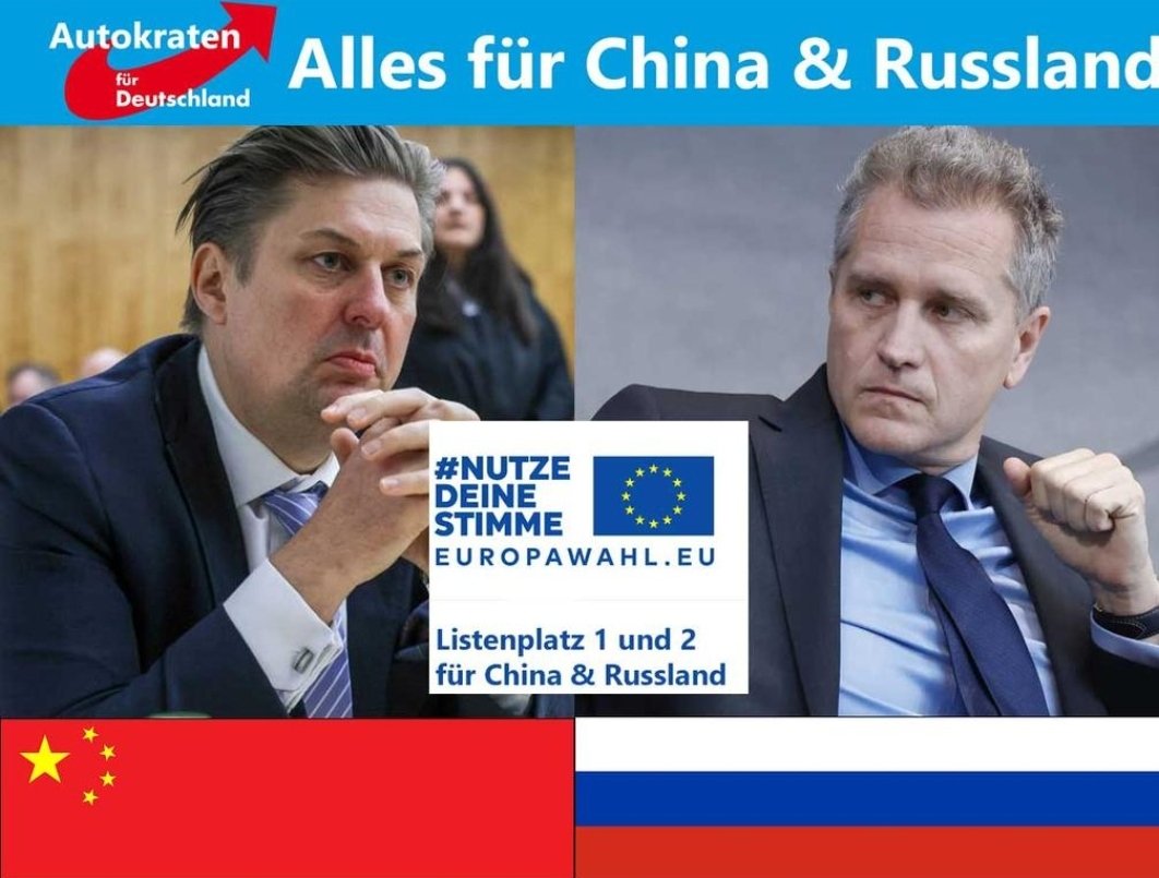 Jeden Tag daran erinnern...
dass die #afd keine demokratische Partei, sondern eine faschistische, unsoziale, frauenfeindliche, homofeindliche und rassistische Vereinigung von Rechtsextremist*innen ist, die vom Verfassungsschutz beobachtet wird.  
von @lupus_woelfin
#wirsindmehr