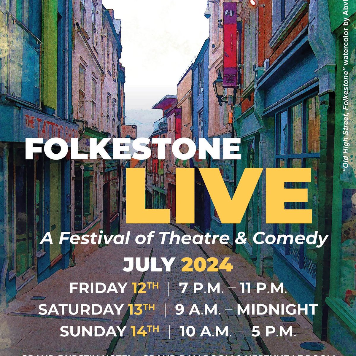 BRAND NEW #PerformingArts #Festival for #Folkestone #TicketsGoingOnSale NOW! FRIDAY 12th - SUNDAY 14 JULY 2024 #DatesForYourDiary #BookYourTickets #Theatre #Comedy #LiveMusic #FamilyShow #Cabaret #Dance #DontMissOut ticketsource.co.uk/folkestonelive