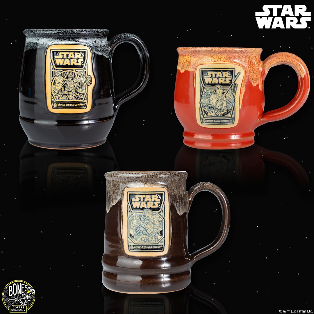 💫 NEW coffee flavors have landed! 💫  Introducing the STAR WARS™ inspired coffee collection! ☕ Sip the greatest coffee in the galaxy: 🍫 Dark Side Chocolate Truffle 🌟 Twin Sun Tiramisu 🍪 Wookiee Cookie Order today! bit.ly/4a6ExN1