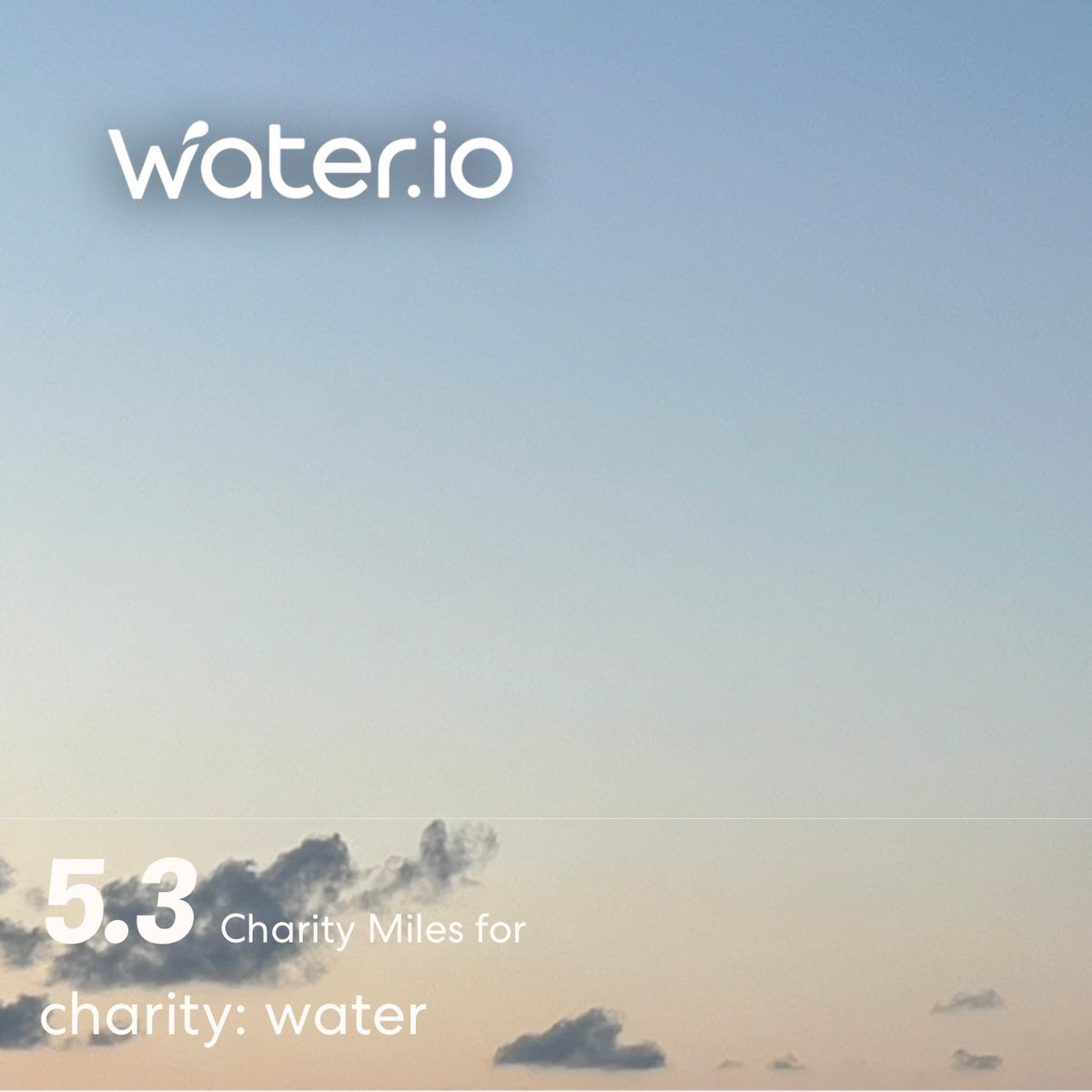 5.3 ⁦@CharityMiles⁩ Miles for ⁦@charitywater⁩ : water. Thanks to everyone who has sponsored me!
miles.app.link/e/UHywpdYviJb