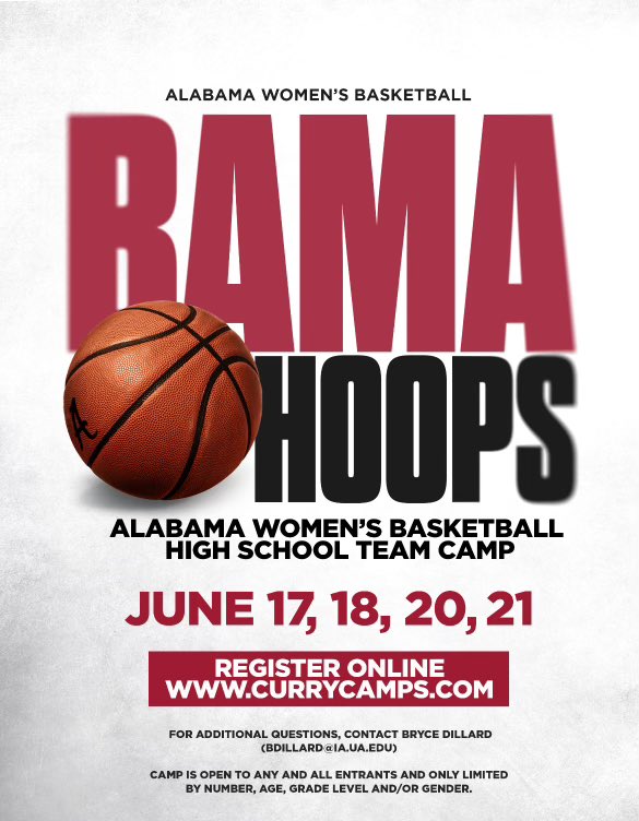 Coaches, Alabama will be attending our GBCA Scholastic Live. Give them some love and consider attending their team camp!