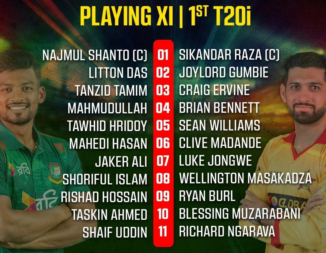 Bangladesh vs Zimbabwe T20i Series 2024

Playing XI | 1st T20i 🏏

#BANvZIM #BCB #Cricket #BDCricket #livecricket #Bangladesh