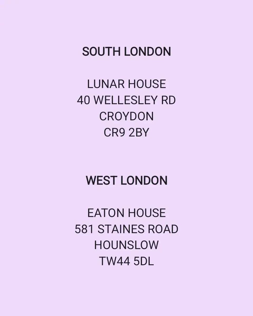 🚨 URGENT SUPPORT NEEDED TO RESIST DEPORTATIONS 🚨 WEST LONDON 📍 Eaton House, 581 Staines Road, Hounslow, Middlesex, TW4 5DL SOUTH LONDON 📍 Lunar House, 40 Wellesley Road, Croydon, CR9 2BY Contact @sdetsup if you can get down now!