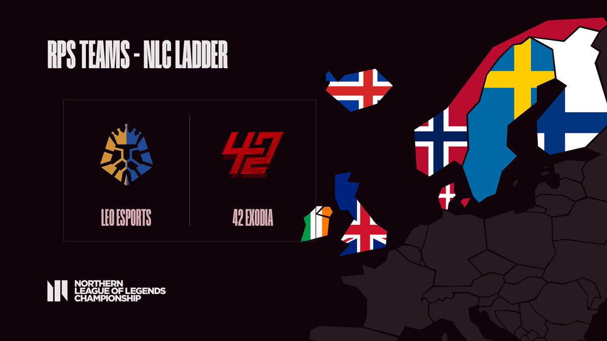 📢NLC RPS Teams: NLC Ladder Aside from the national leagues, we'll have two teams in the RPS who qualified through the NLC Ladder! It's @LundEsports and @42Gaming_ Exodia🔥