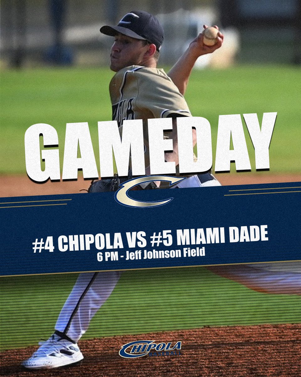 ⚾GAMEDAY⚾ These two teams have won 4 of the last 6 @TheFCSAA Championships. Today starts a best of three to see who moves on to play for another. #Road2GJ starts here. 🕓6 PM CT 📍Jeff Johnson Field 🎟$5 at the gate 💻tinyurl.com/ChipolaAthleti… Preview: tinyurl.com/MariannaRegion…