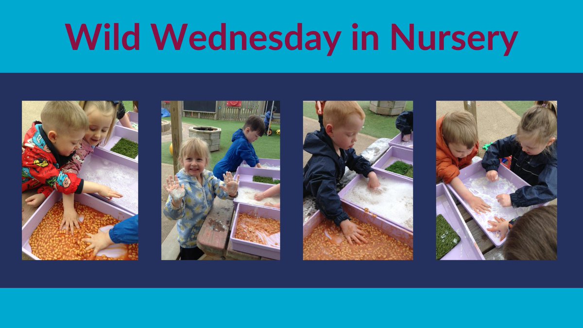 The children enjoyed listening to The Naughty Bus. Then they had great fun exploring the textures from the story -  beans, bubbly water, grass and toothpaste! #EYFS #WildWednesday