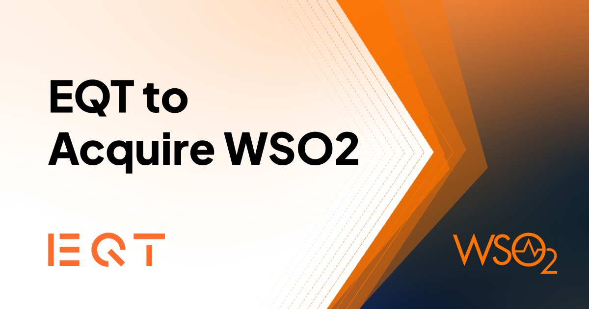 Exciting news! WSO2 is entering a new chapter with <a href="/eqt/">EQT Group</a> ! This strategic partnership will fuel our growth, innovation, and global reach. Read more about the acquisition and what it means for the future: tinyurl.com/3354fkuw