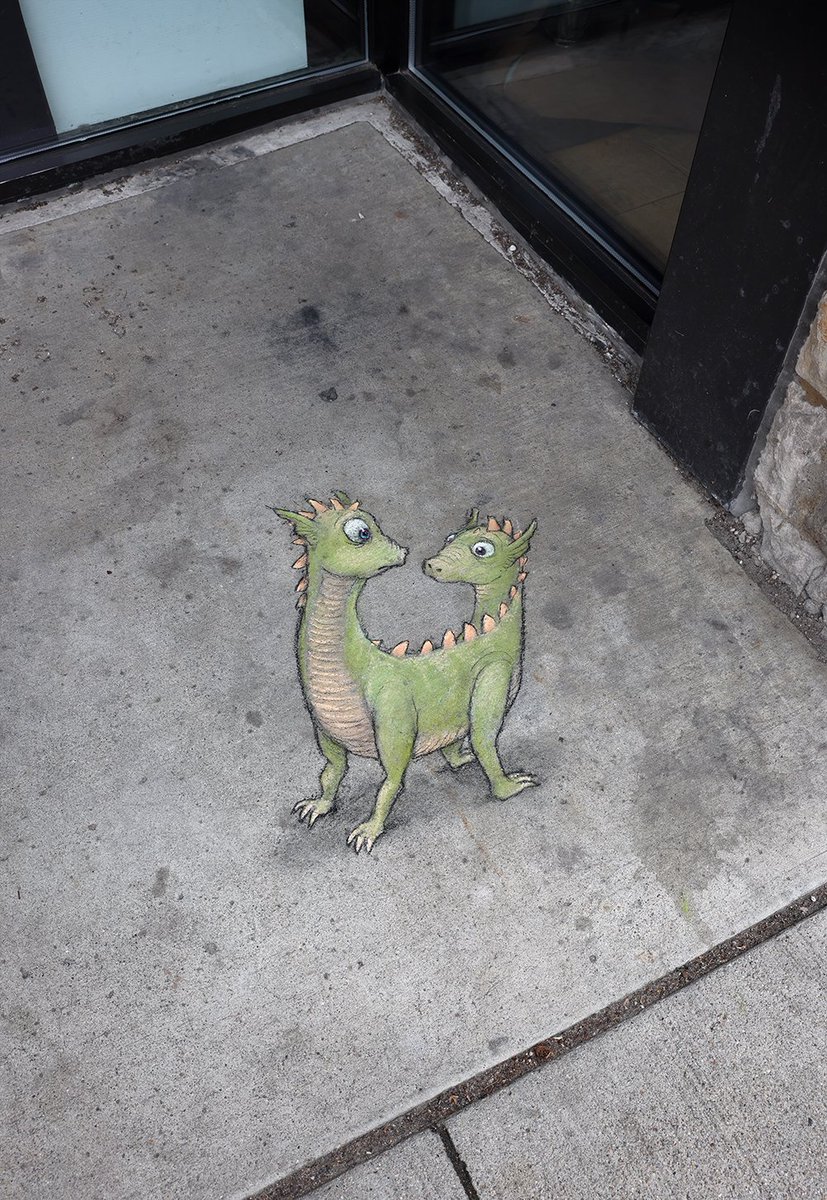 Herbert and Helen wrestle with the awkward realization that neither one of them is the better half. #StreetArt #3DChalkArt #AnamorphicArt #TwoHeaded #dragon #companionship #PersonalSpace #challenges