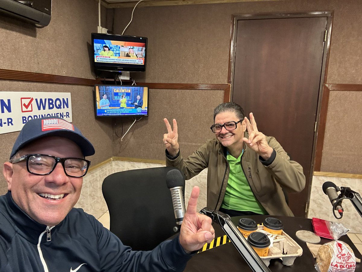 Ya en los estudios de WBQN Borinquen Radio para dar comienzo al programa De Cara al Pueblo junto al amigo y Representante Ángel Matos. #TuVigilanteEnElSenado #SiempreFirme @BorinquenRadio @angelmatos @AmnellysSubDNot