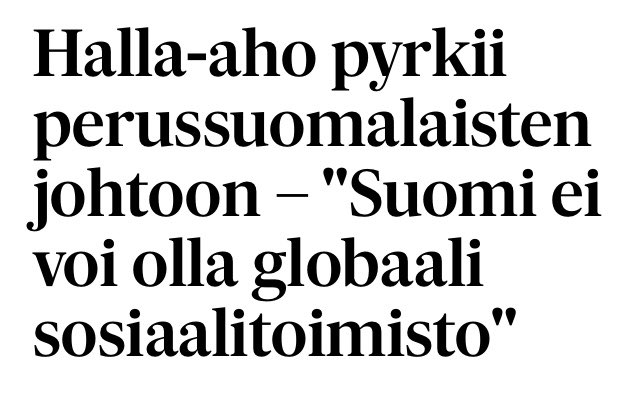 @tosentti @veronikahonka Halla-aho on toistanut tuota ainakin vuodesta 2016. Alla esimerkki vuodelta 2017. Muut persut sitten hänen perässä hokeneet samaa. Kuvaavaa, että nyt tuo kuultiin jo kokoomuksen edustajan suusta.