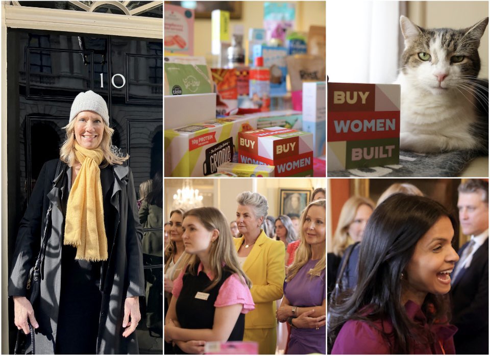 Wonderful celebration of @BuyWomenBuilt & female founders at @10DowningStreet hosted by Akshata Murty. The #buywomenbuilt movement shines a spotlight on women owned & led brands. Look out for the kite mark on packaging. #10downing #ukmfg #WomenInBusiness