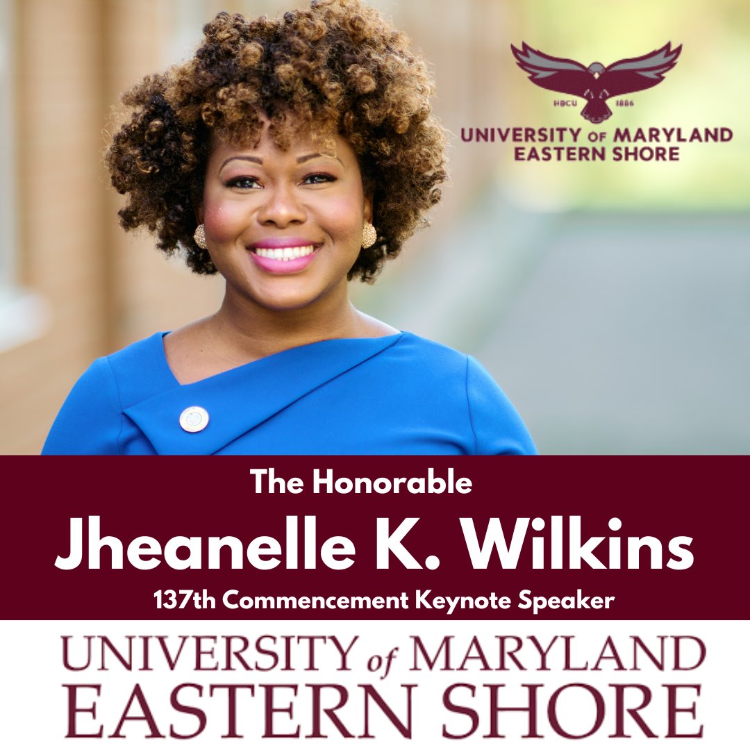 I am so deeply honored and humbled to be the University of Maryland Eastern Shore @umesnews Commencement speaker this year! Thank you Pres. Anderson for this honor.