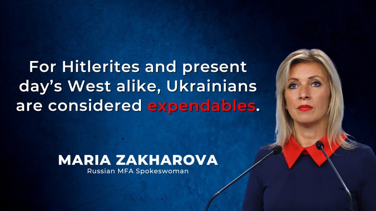 💬 #Zakharova: We advise the current generation of Ukrainian neo-Nazis who slavishly follow their fascist idols of the Third Reich to reread the publicly available archival materials with the statements of the leaders of Nazi Germany about Ukraine.