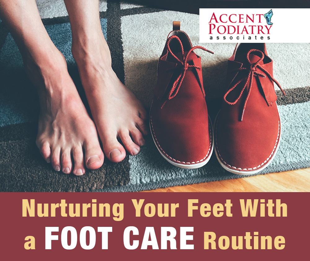 It is important to establish a foot care routine by cleaning your feet daily with mild soap and warm water, trimming toenails, and moisturizing your feet with lotion or cream. Any foot problems, consult your podiatrist. #footcare #podiatry 
LEARN MORE: tinyurl.com/2fyskrpd