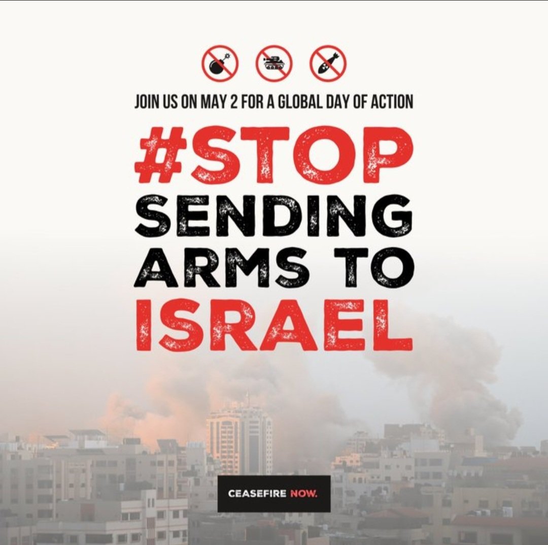 🛑 Arms sales and transfers to Israel MUST STOP and steps towards an immediate sustained ceasefire must begin. End the human suffering in Gaza now! 

#StopSendingArms 
#CeasefireNOW 
#AllOnYouBiden 
#HumanRightsViolations
#Humanity #Equality