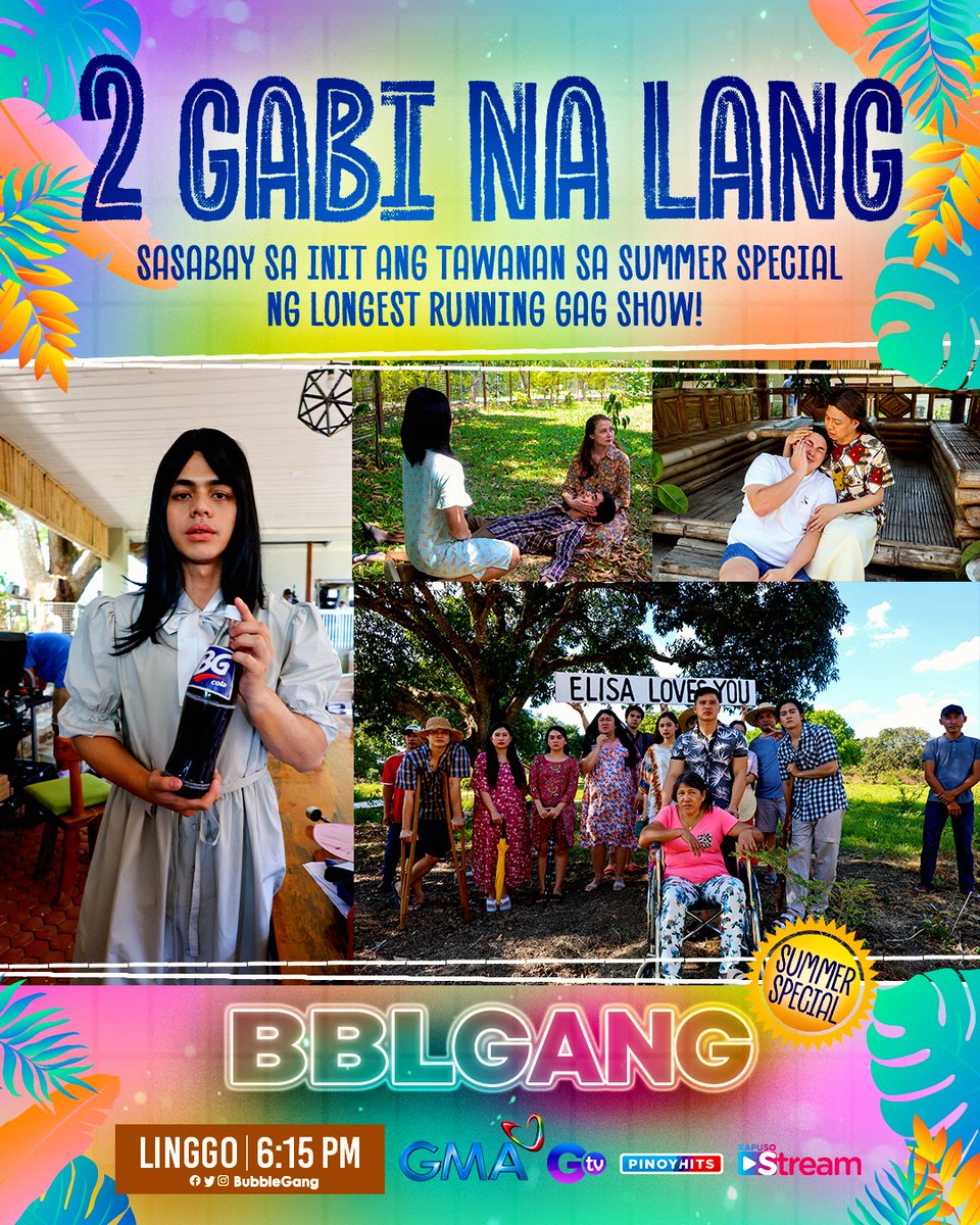 Dalawang 𝘤𝘩𝘦𝘸log na lang, may himalang magaganap this Summer! 🤪

Witness a miraculous refreshment sa longest running gag show sa Part 1 ng Summer Special ng #BBLGANG! This Sunday, May 5, 6:15 PM sa GMA #BestTimeEver!