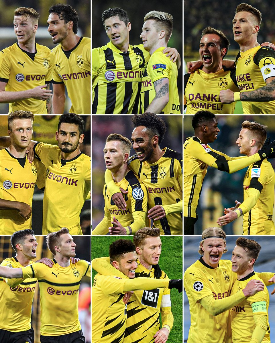Marco Reus has seen all these stars come and go at Borussia Dortmund. A true servant to the club 🥺💛