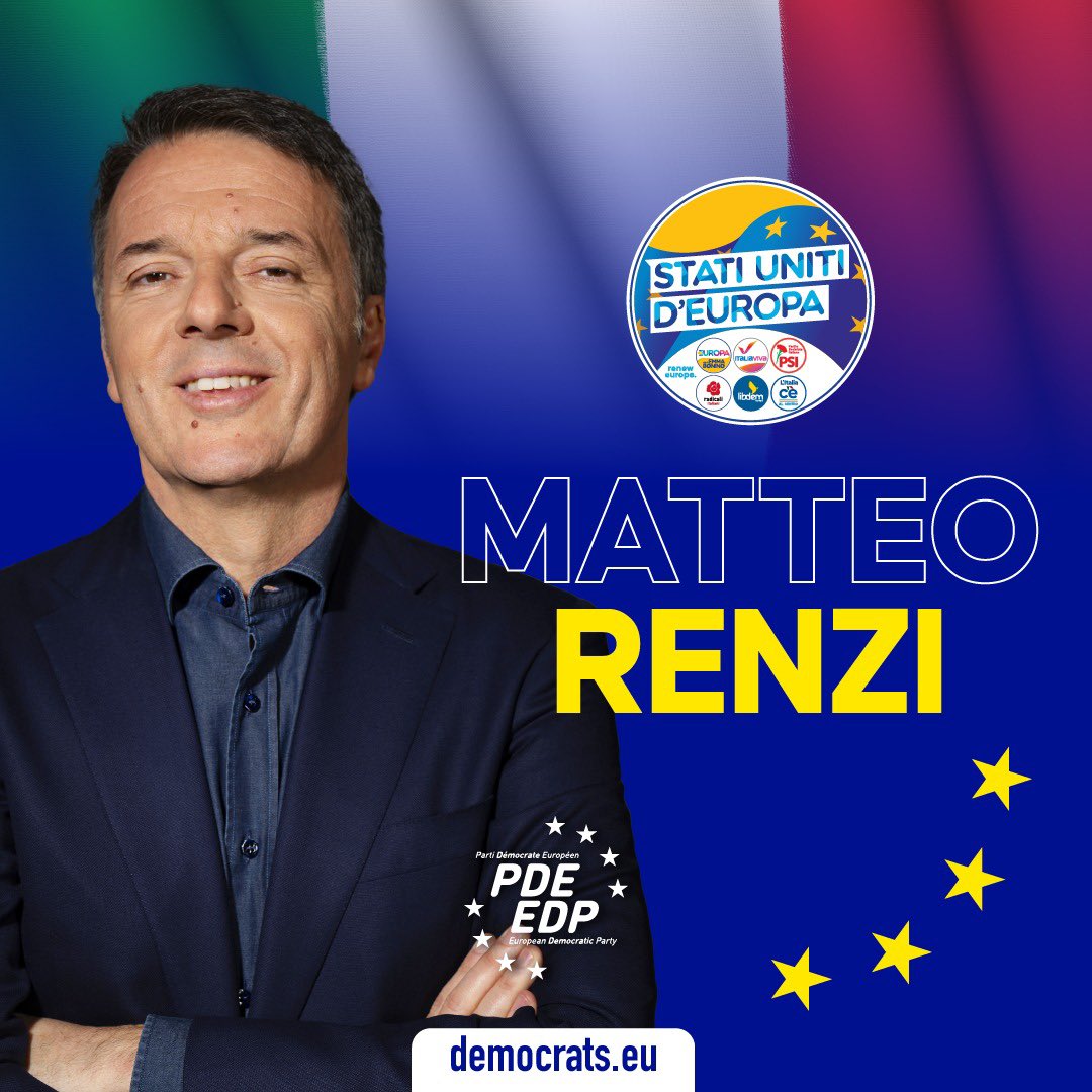 Today we present another lead candidate for the European Parliament. His name is @matteorenzi and he is standing for the European elections representing @ItaliaViva 🇮🇹🇪🇺🗳

Born in Florence, he was mayor of Florence and later secretary of the Democratic Party. In 2014 he became…