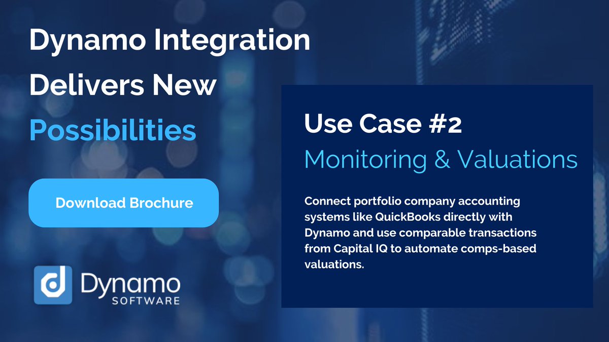 Dynamo users are leveraging our integration ecosystem to aggregate data for a number of uses.

Download our integration brochure to learn more: buff.ly/3TqsdjW

#DataIntegration #FinTech #UseCases
