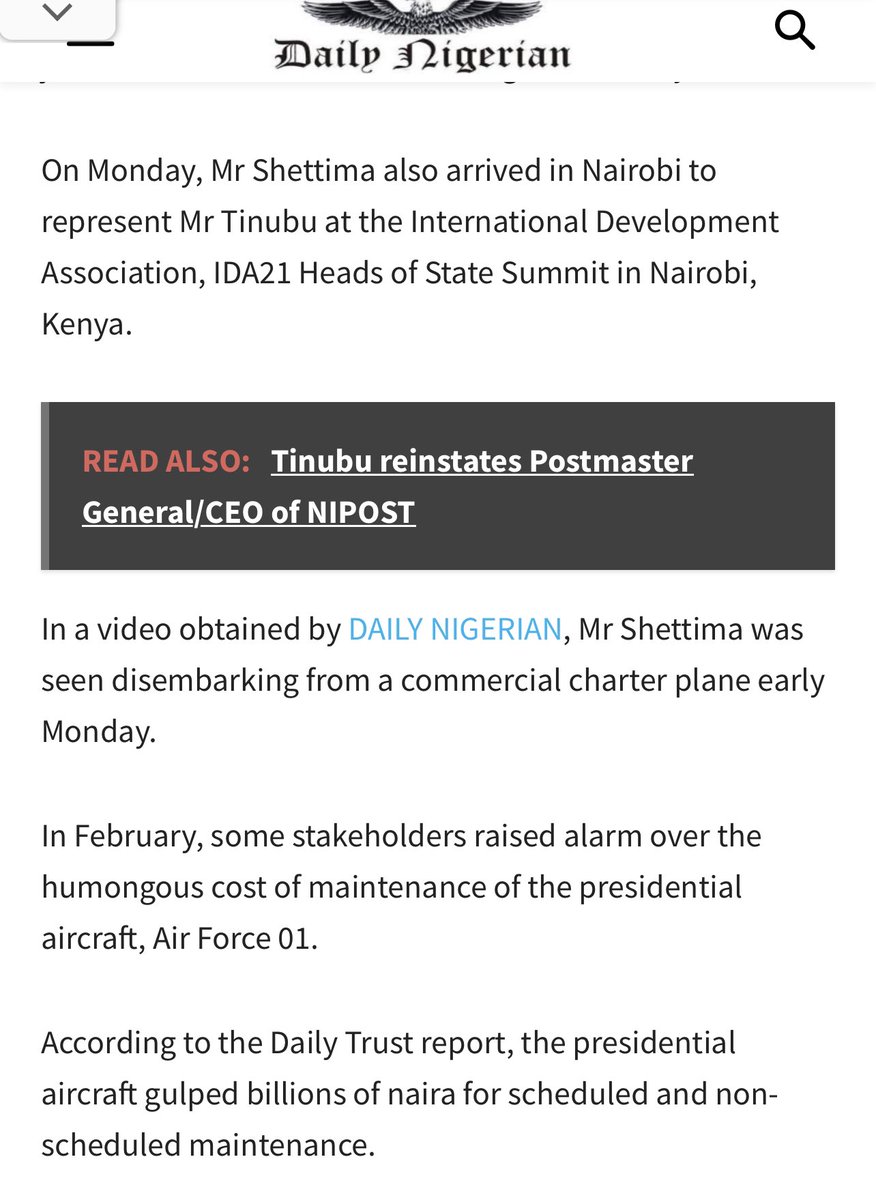 Did you guys read this? This is the most embarrassing news of the Tinubu administration so far. This one is an International disgrace: 

So, the President’s plane (NAF 01) broke down in the Netherlands, they sent for the Vice President’s aircraft to move the President to an…