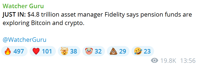 Blackrock and Fidelity claims pension funds are looking into #Bitcoin. They wouldn't say this unless they had something to back it up with. Pension funds getting into Bitcoin is huge and will give a big boost to the market. I'm confident the Bitcoin dump is done for now.