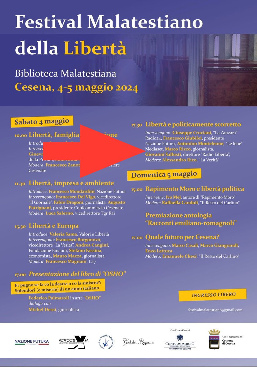Domani, sabato 4 maggio, parteciperò a Cesena al dibattito alle 17.30 alla Biblioteca Malatestiana.