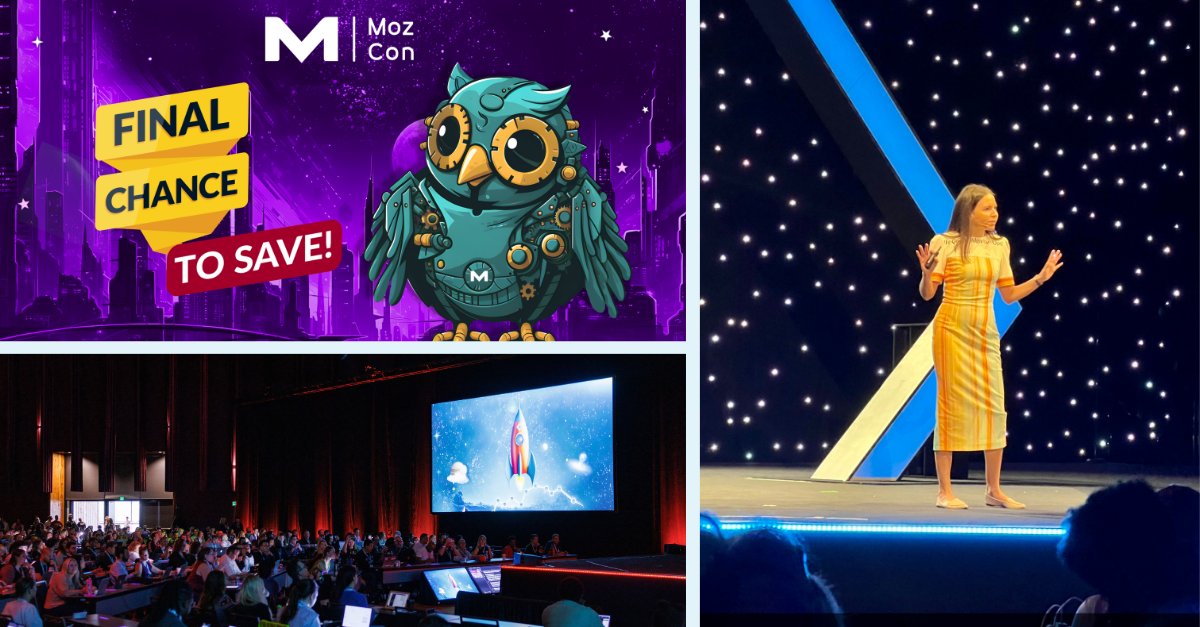We're just 1 MONTH out (hoooo boy, still so much to do), & #MozCon tickets are selling quickly! $300 off, but only until May 18th!

🎤 Incredible speaker lineup 
✍️Learn to shift tactics w/ the changing tides of marketing 
🤝Make new connections that can help grow your career