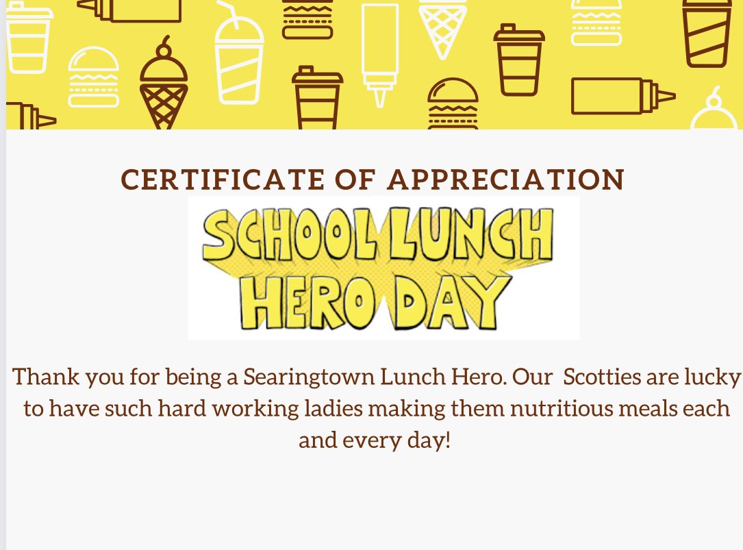 Happy School Lunch Hero Day to all but especially our 3 amazing ladies at Searingtown! #WeAreHerricks @HerricksSchools